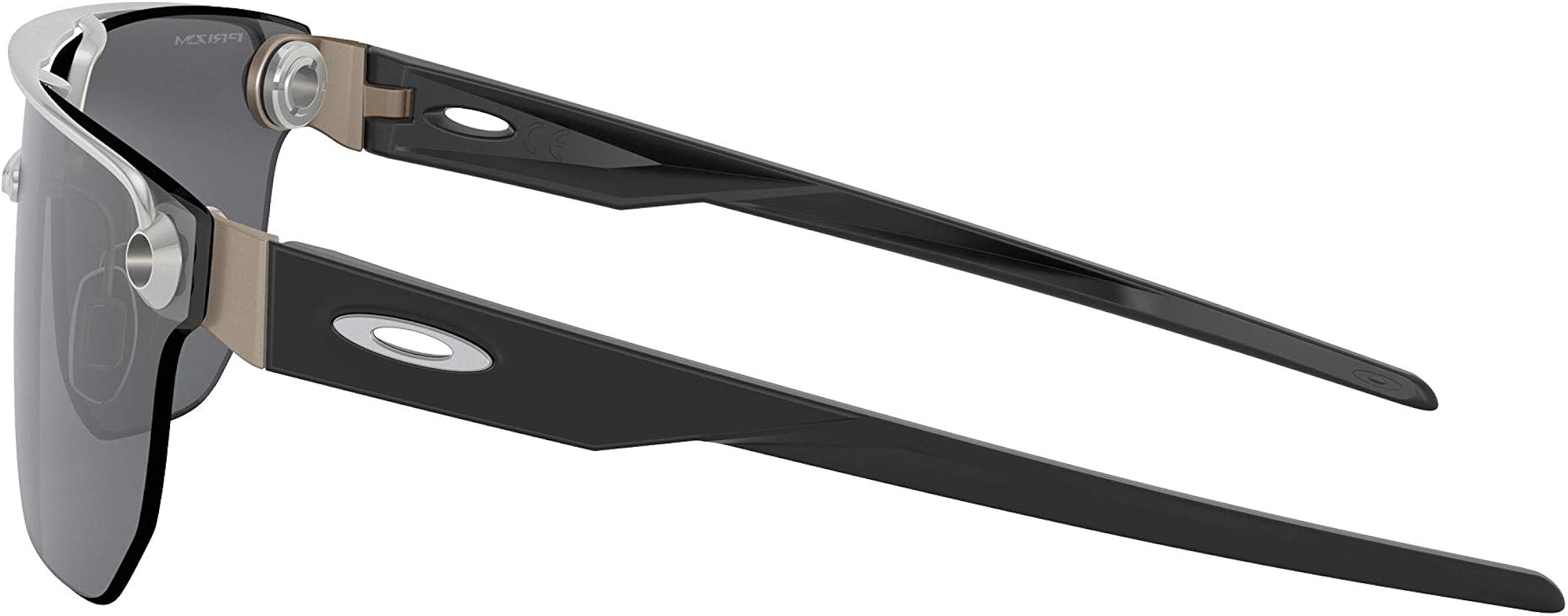 Oakley Men's OO4136 Chrystl Square Sunglasses, Satin Chrome/Prizm